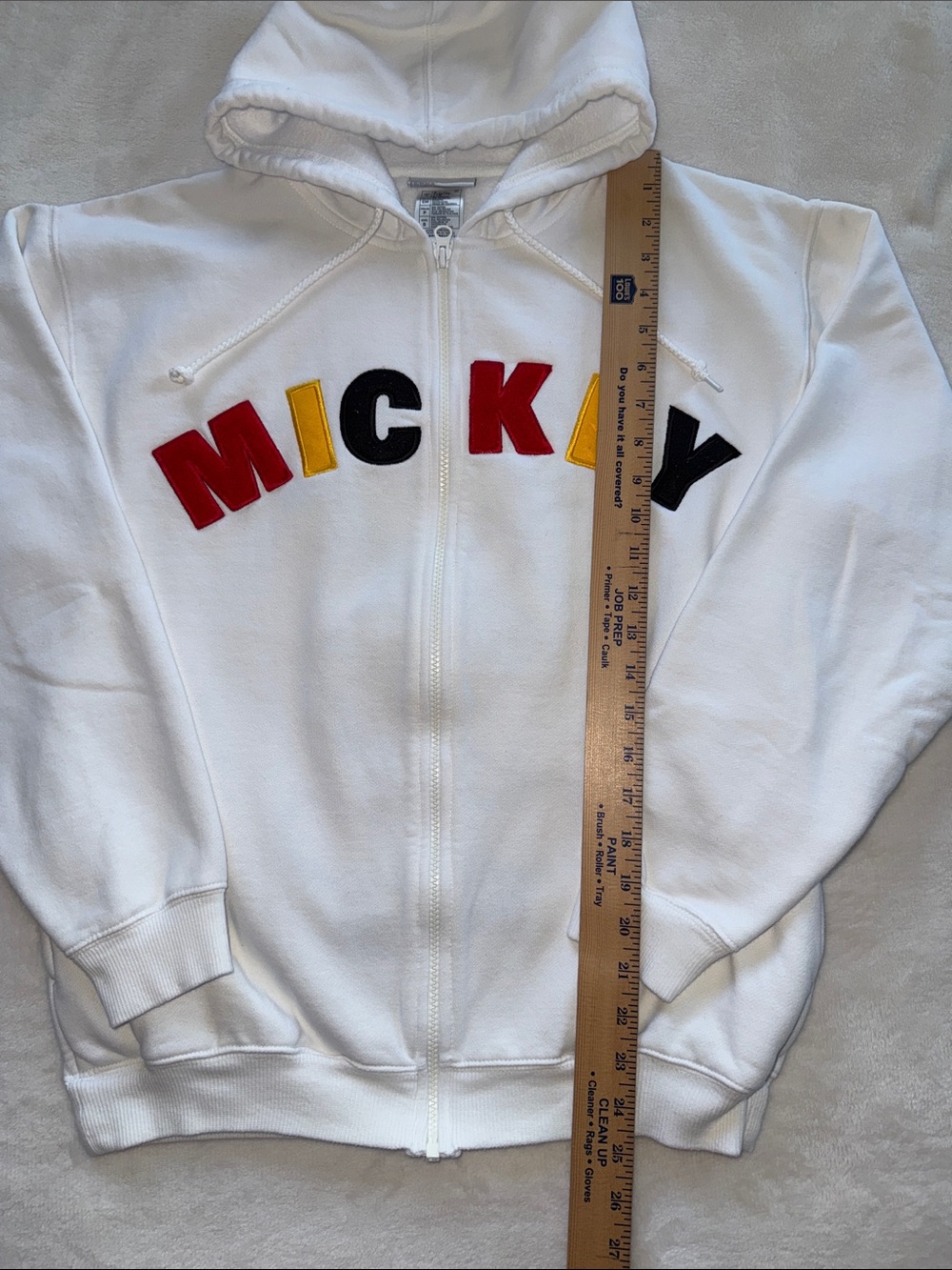 Disneyland Resort Authentic Mickey Mouse White Zip Hooded Sweatshirt - Picture 7 of 9